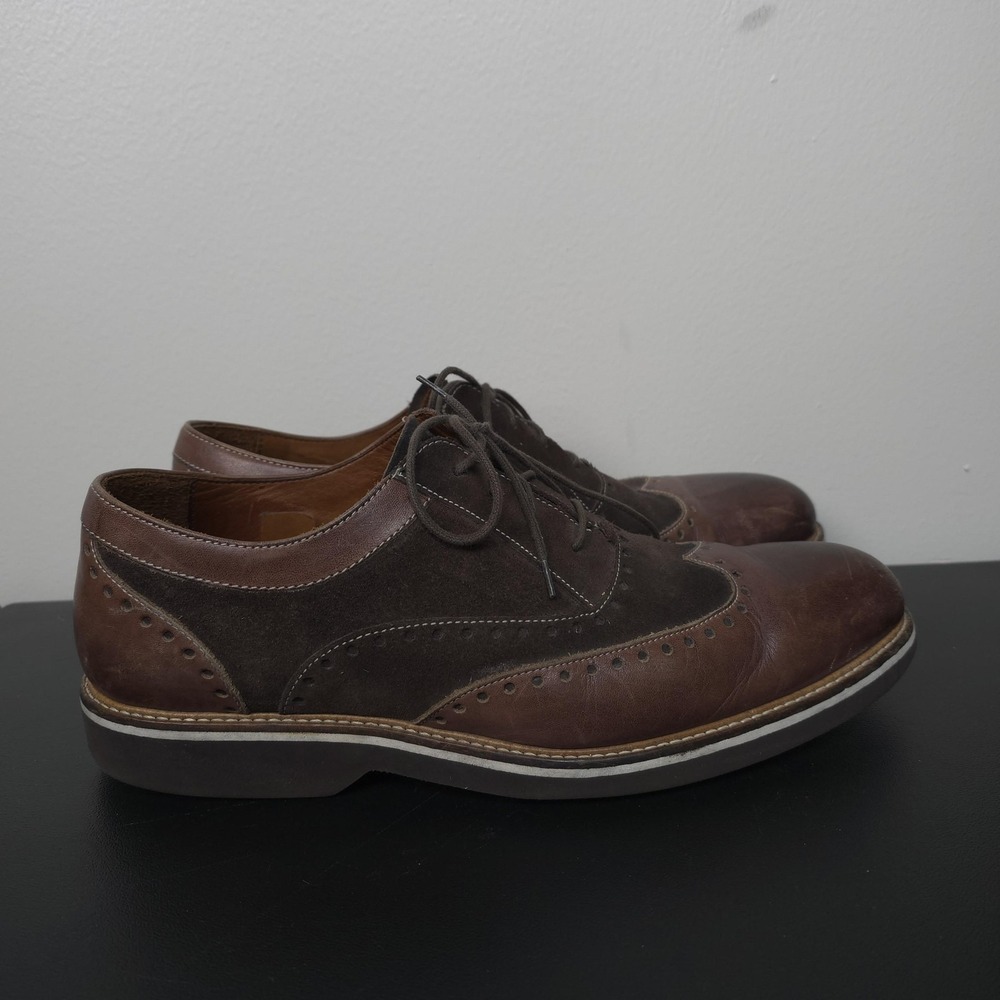 Mercanti Fiorentini Shoes Mens 10 43 Brown‎ 7471 Wingtip Brogue Dress Italy
